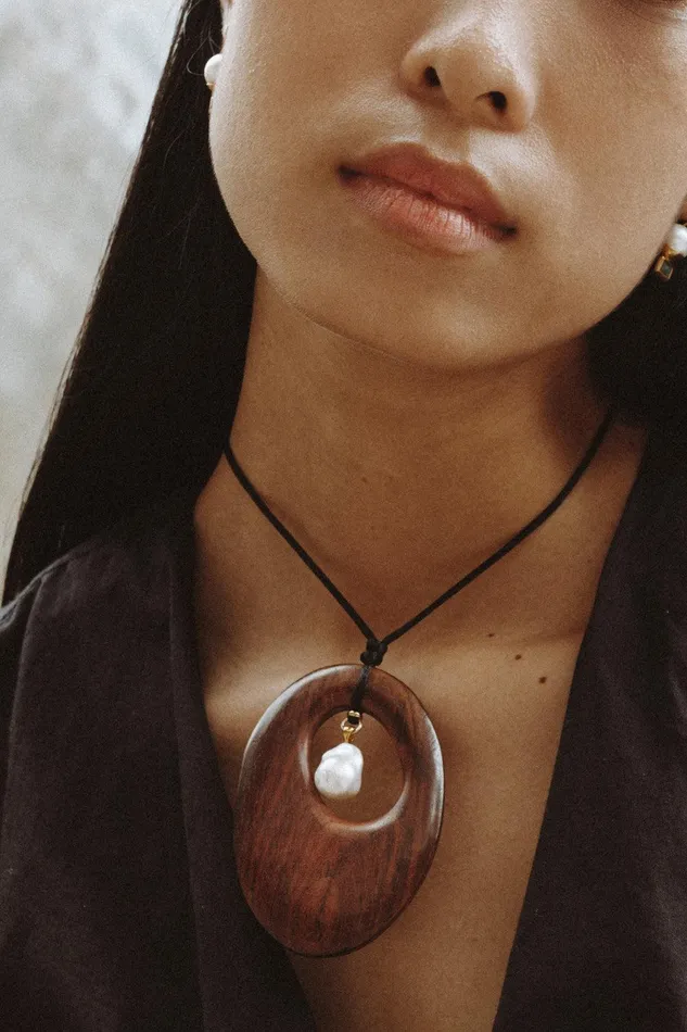 Corinne Necklace Dark Wood Women Chan Luu Necklaces