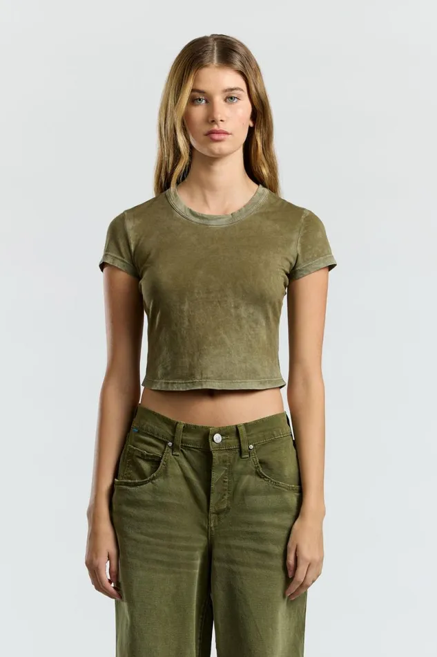 COTTON CITIZEN TEES Standard Baby Tee Vintage Fern 8211 Women