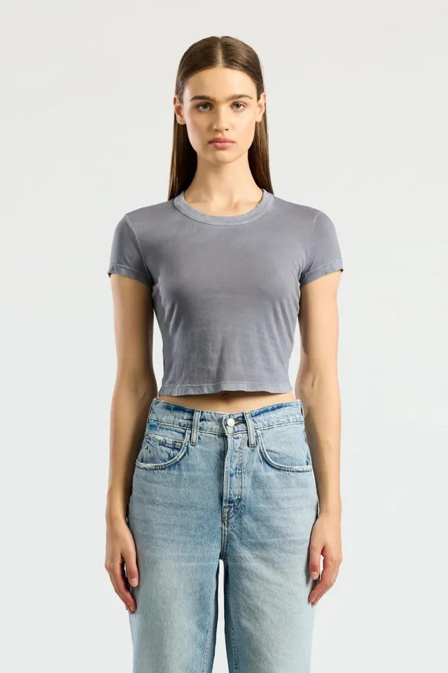 COTTON CITIZEN TEES Standard Baby Tee Vintage Natural Blue 8211 Women