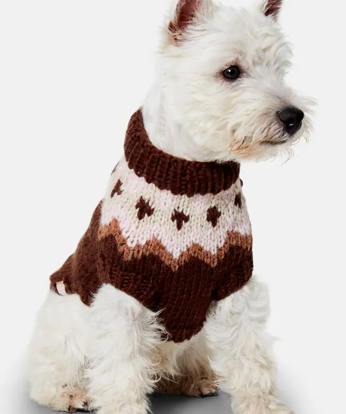 Dog Knit Extra SmallSmall 8211 Brown Accessories Ilse Jacobsen Vov and Vuf