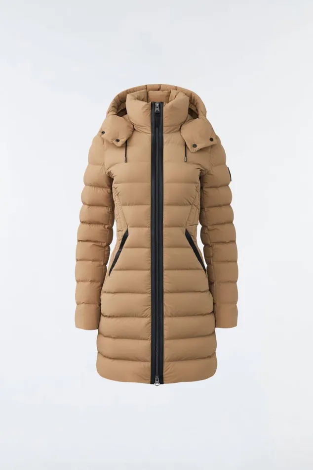 Downs and Jackets Women Mackage FARREN Agile360 Down Coat With Removable Hood Trench