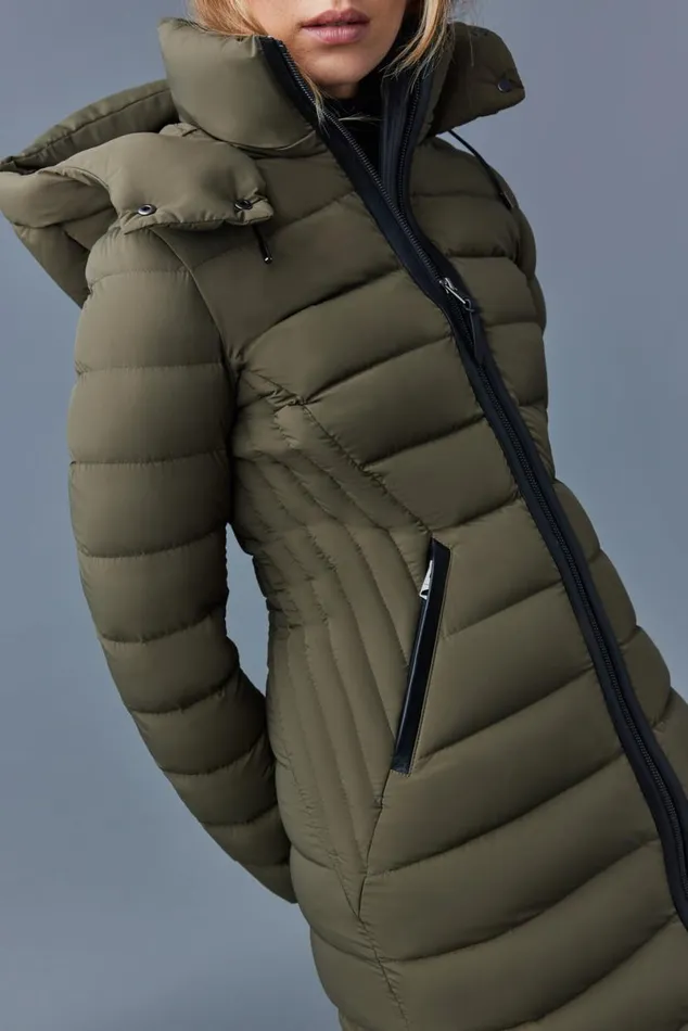 Downs and Jackets Women Mackage FARREN Agile360 Down Coat With Removable Hood Trench