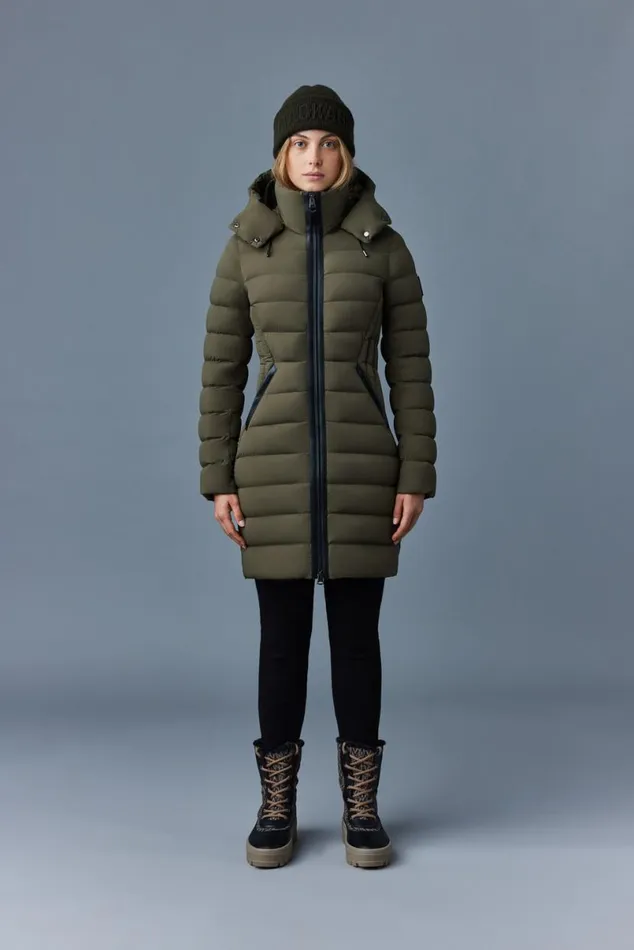 Downs and Jackets Women Mackage FARREN Agile360 Down Coat With Removable Hood Trench