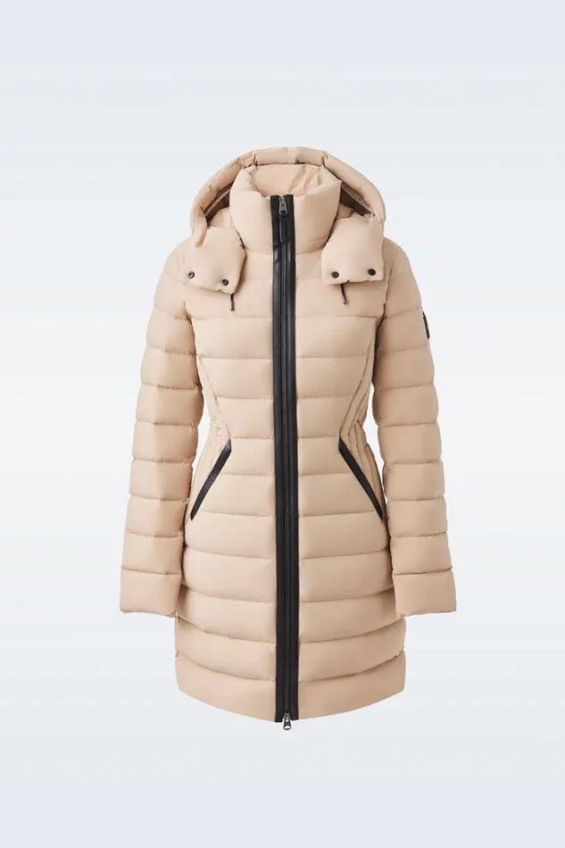 Downs and Jackets Women Mackage FARREN Agile360 Down Coat With Removable Hood Trench