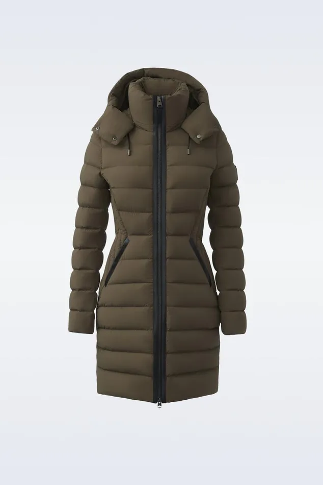Downs and Jackets Women Mackage FARREN Agile360 Down Coat With Removable Hood Trench