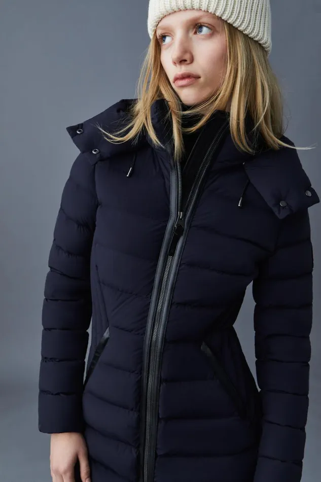 Downs and Jackets Women Mackage FARREN Agile360 Down Coat With Removable Hood Trench