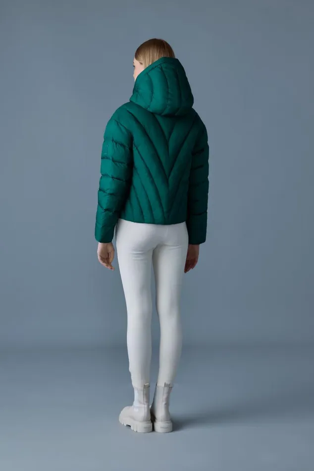 Downs and Jackets Women Mackage HOPE Softwash Rounded Quilt Down Jacket Emerald Downs and Jackets Women Mackage HOPE Softwash Rounded Quilt Down Jacket Emerald