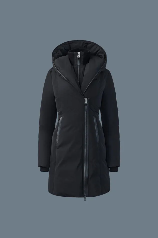 Downs and Jackets Women Mackage KAY Down Coat With Signature Mackage Collar Black