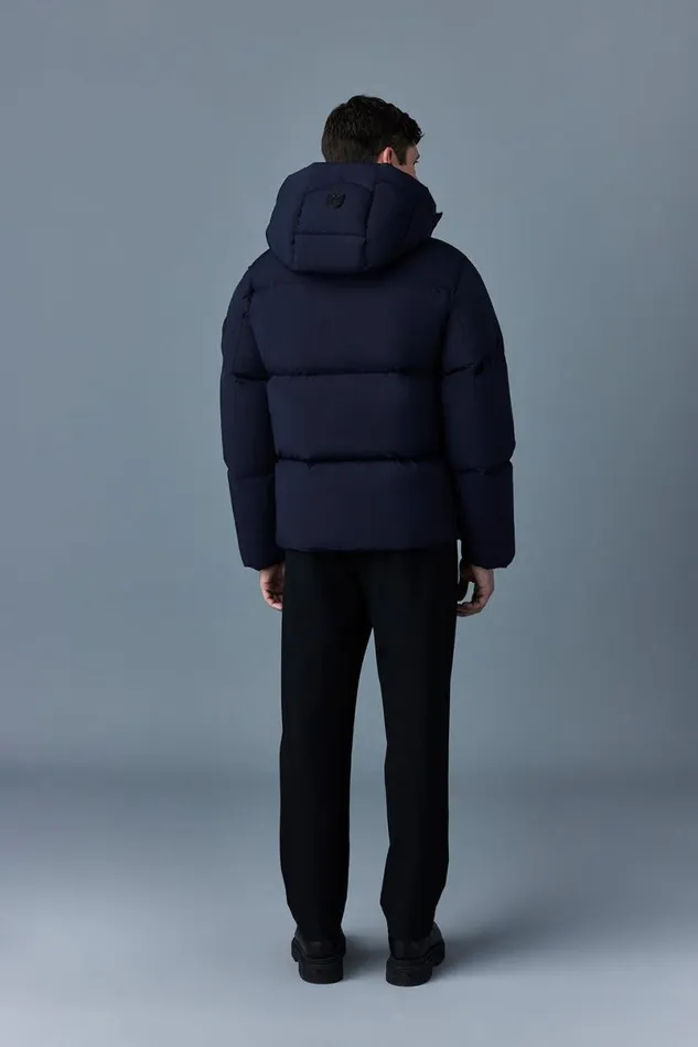 Downs and Parkas Men Mackage KENT Stretch Matt Down Jacket With Hood Black Downs and Parkas Men Mackage KENT Stretch Matt Down Jacket With Hood Black