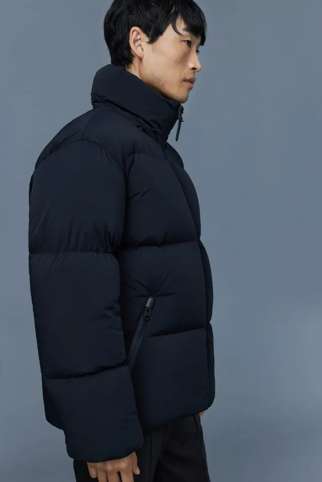 Downs and Parkas Men Mackage KENT Stretch Matt Down Jacket With Hood Black Downs and Parkas Men Mackage KENT Stretch Matt Down Jacket With Hood Black