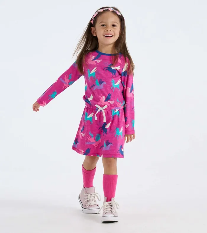 Dresses Girls Hatley Girls Galactic Unicorn Drop Waist Dress