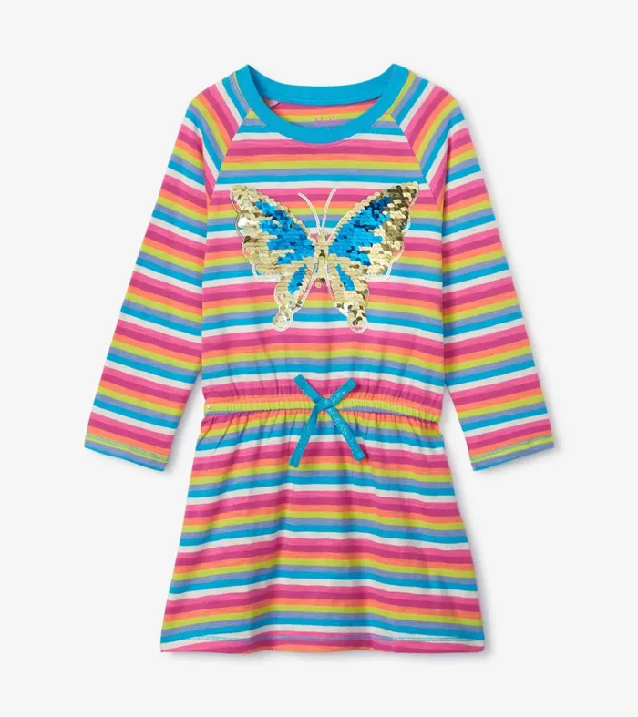 Dresses Girls Hatley Girls Rainbow Stripes Drop Waist Dress