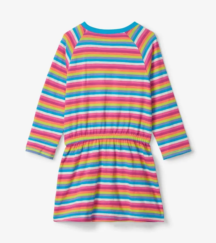 Dresses Girls Hatley Girls Rainbow Stripes Drop Waist Dress