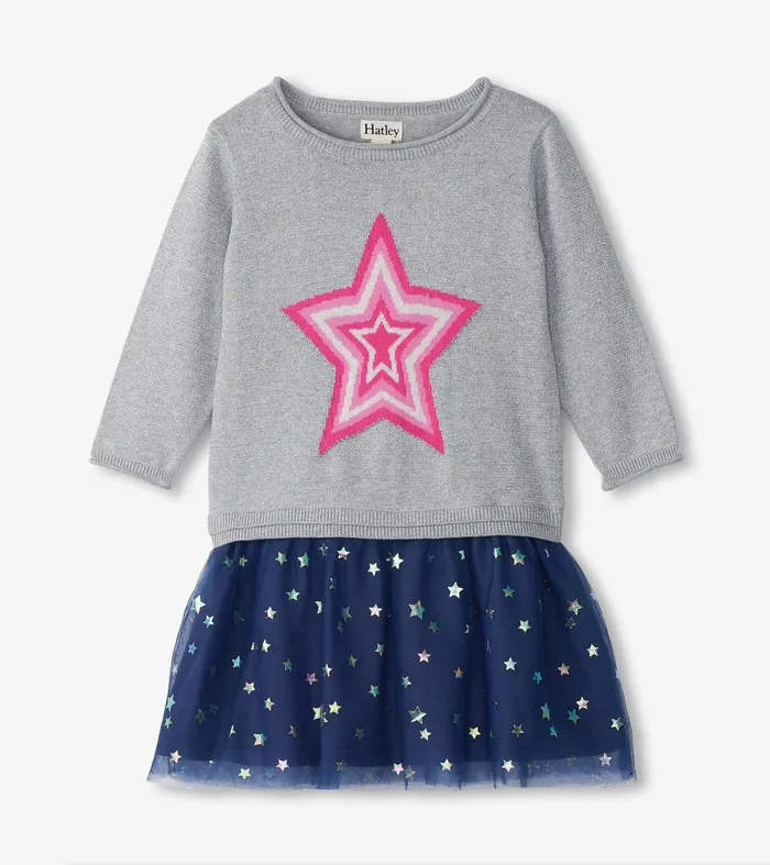 Dresses Girls Hatley Girls Star Girl Sweater Dress