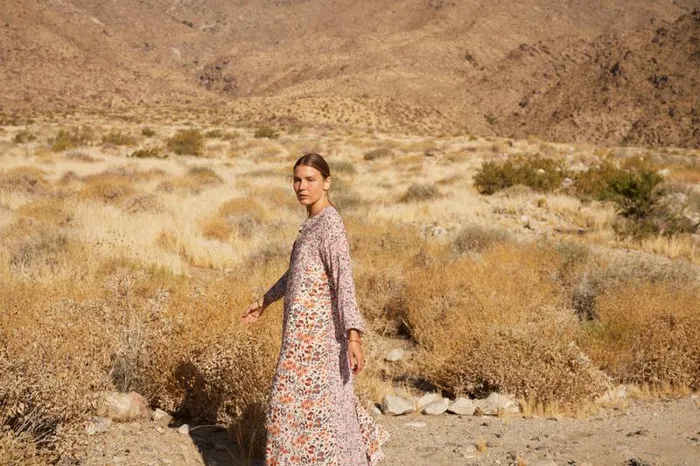 Dresses Shop Natalie Martin ISOBEL DRESS Petite Fleur Rose