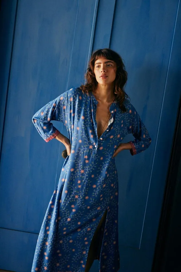 Dresses Shop Natalie Martin ISOBEL DRESS Pinwheel Denim