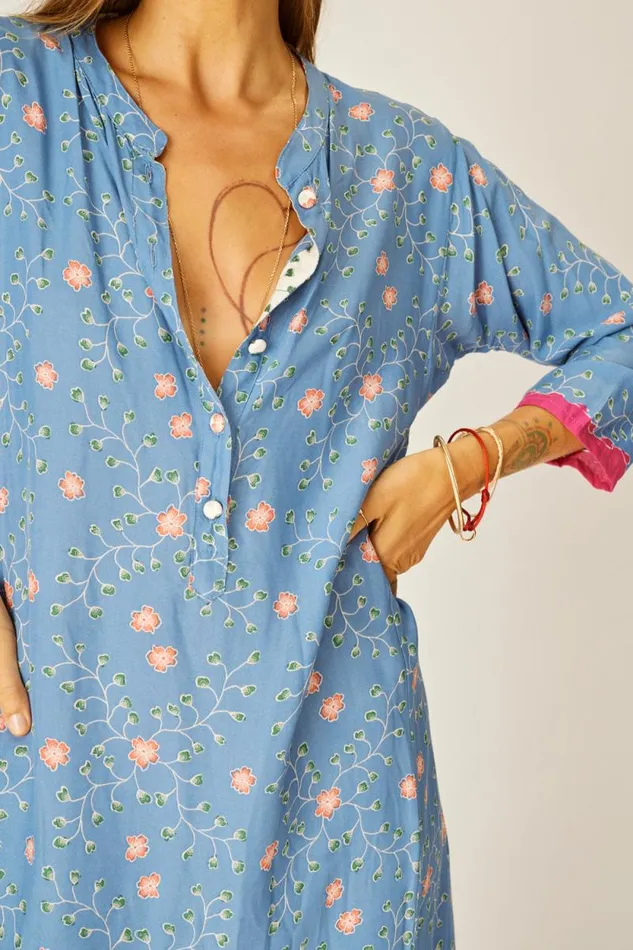 Dresses Shop Natalie Martin ISOBEL DRESS Pinwheel Denim