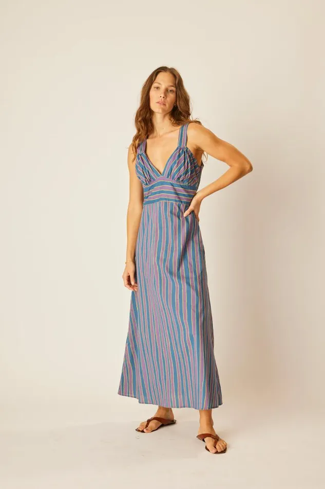 Dresses Shop Natalie Martin JACKIE DRESS Batik Stripe Lavender