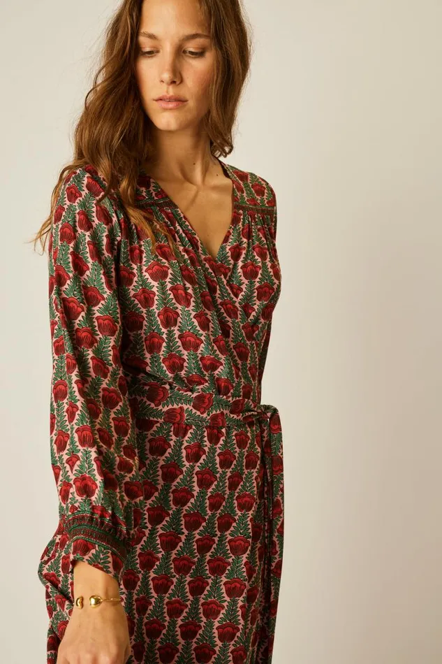 Dresses Shop Natalie Martin KATE LONG SLEEVE MAXI Tulip Venetian Red