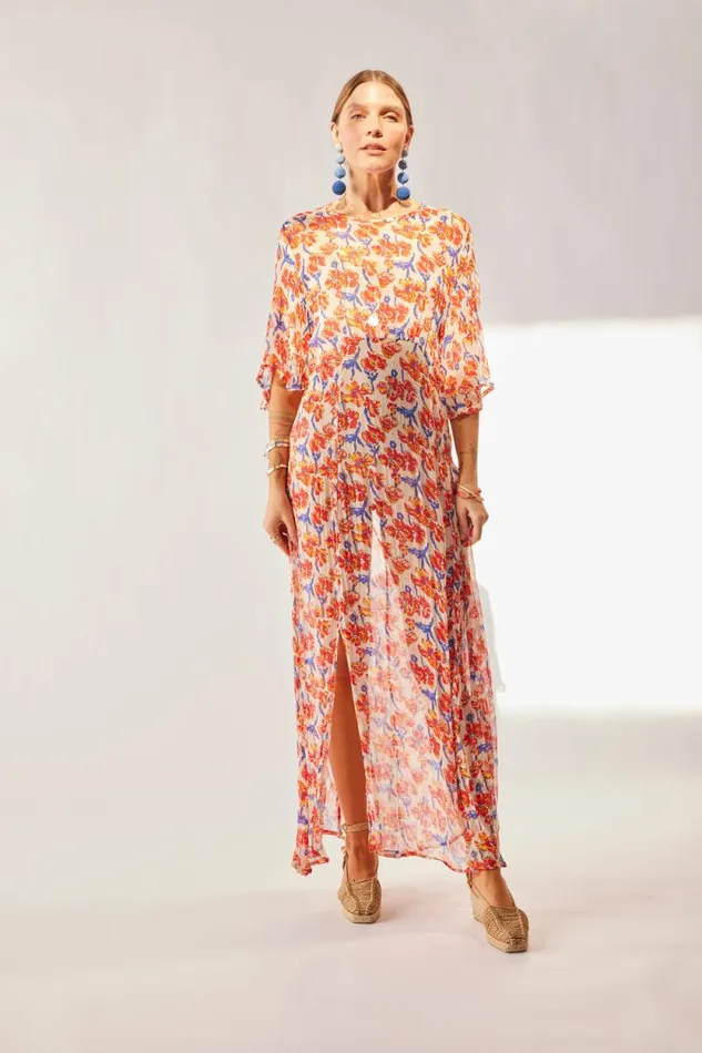 Dresses Shop Natalie Martin LILY DRESS Chiffon Watercolor Clem