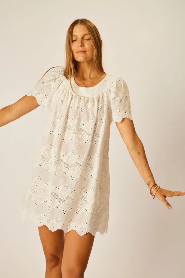 Dresses Shop Natalie Martin SIENNA MINI DRESS Geranium Milk