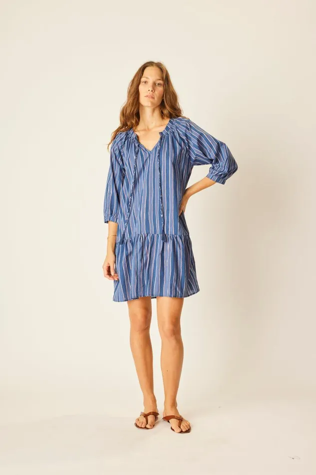 Dresses Shop Natalie Martin STEVIE DRESS Batik Stripelavender