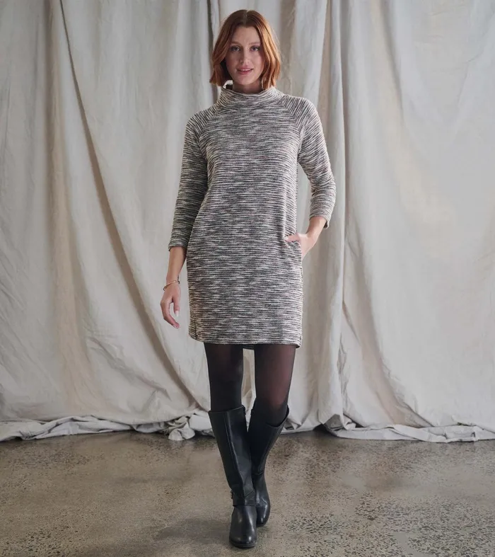 Dresses Women Hatley Draped Collar Dress 8211 Heather Grey