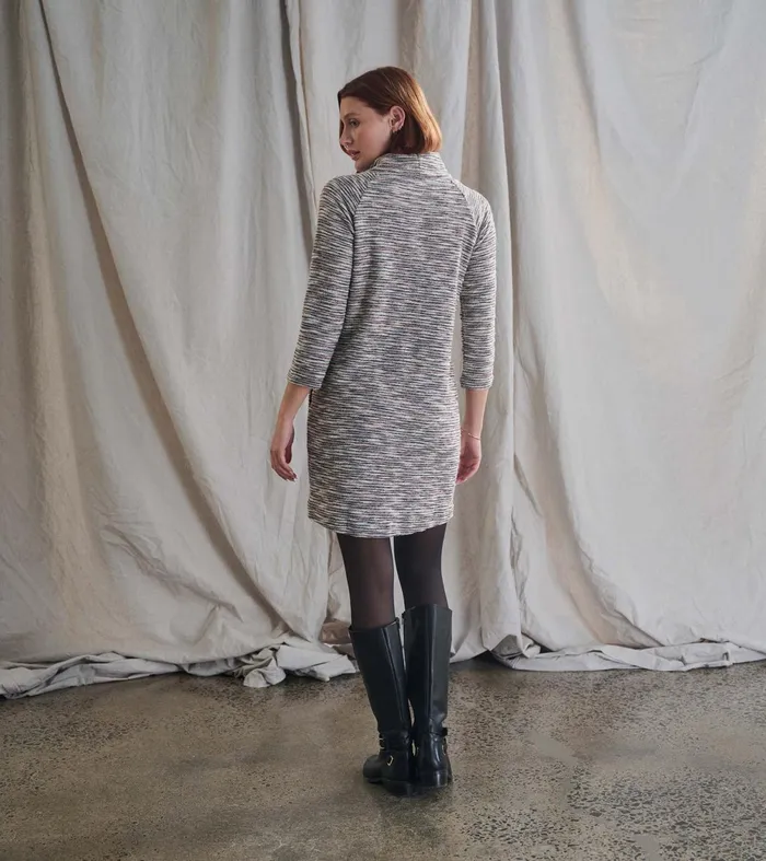Dresses Women Hatley Draped Collar Dress 8211 Heather Grey