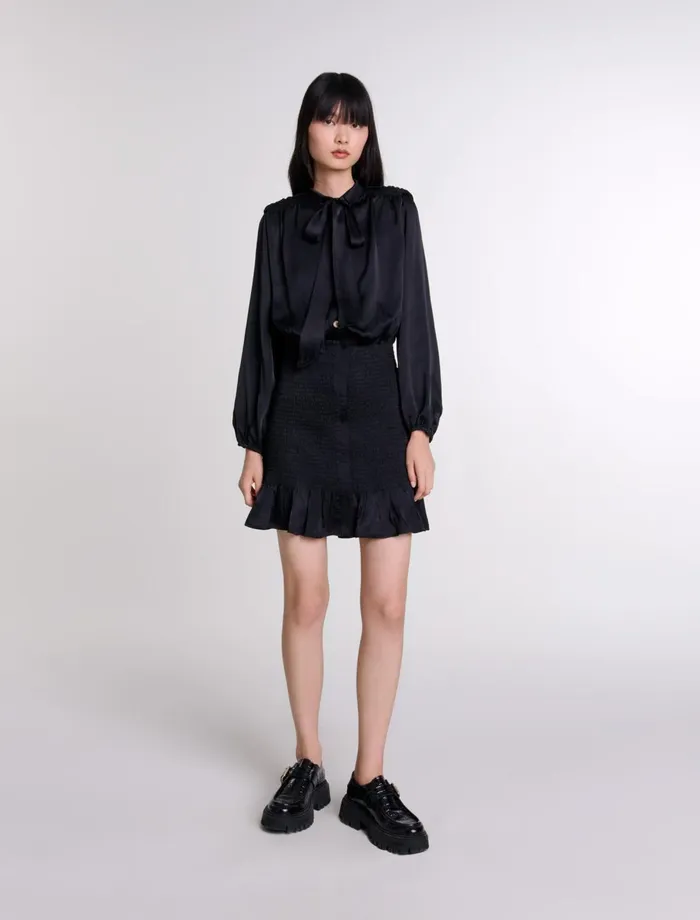 Dresses Women Maje Short Smocked Dress Black