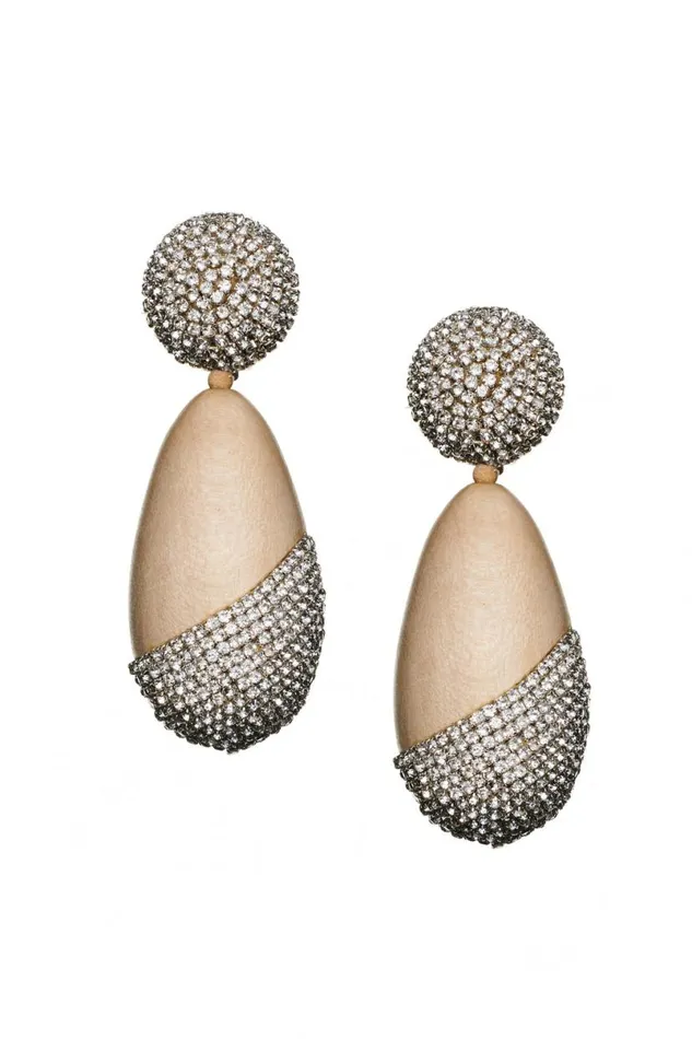 Earrings Women Sachin and Babi Christina Earrings 8211 Wood Crystals
