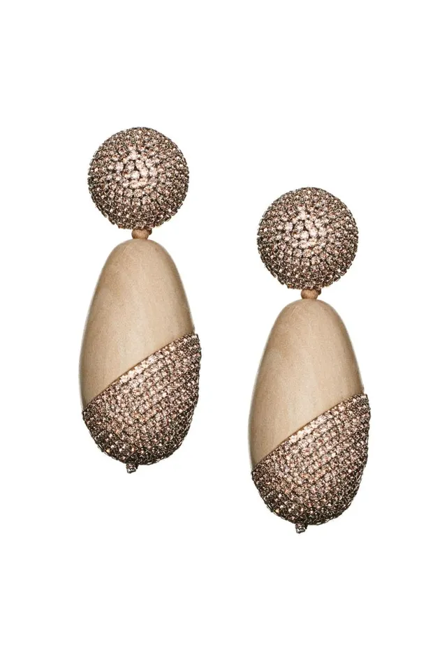 Earrings Women Sachin and Babi Christina Earrings 8211 Wood Crystals