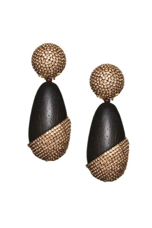 Earrings Women Sachin and Babi Christina Earrings 8211 Wood Crystals