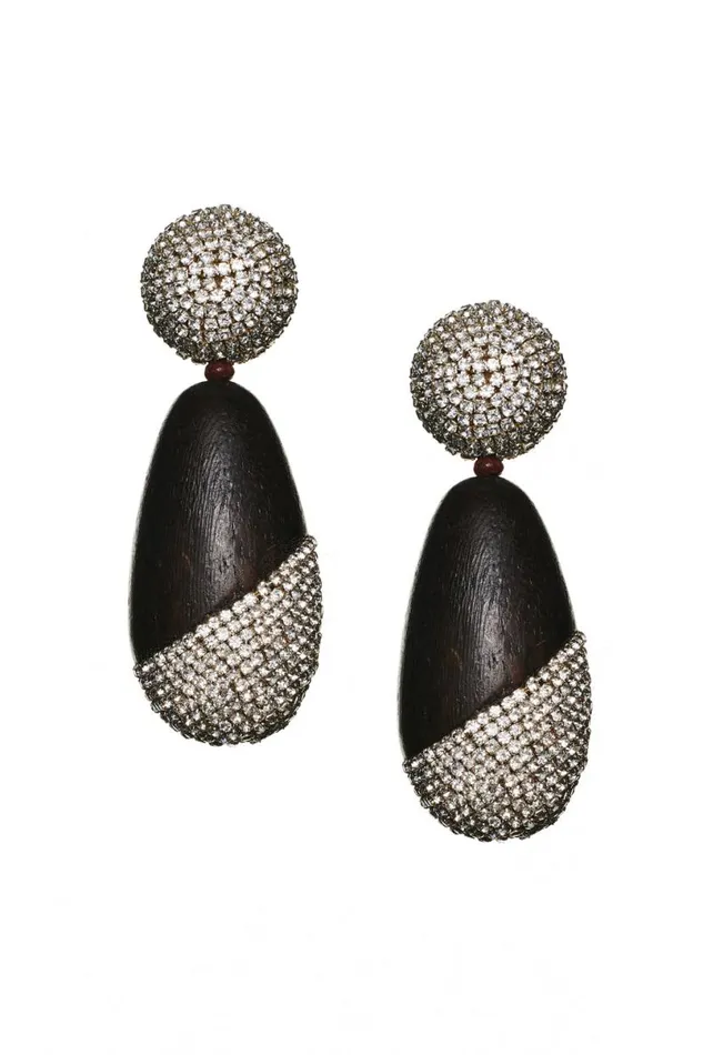 Earrings Women Sachin and Babi Christina Earrings 8211 Wood Crystals