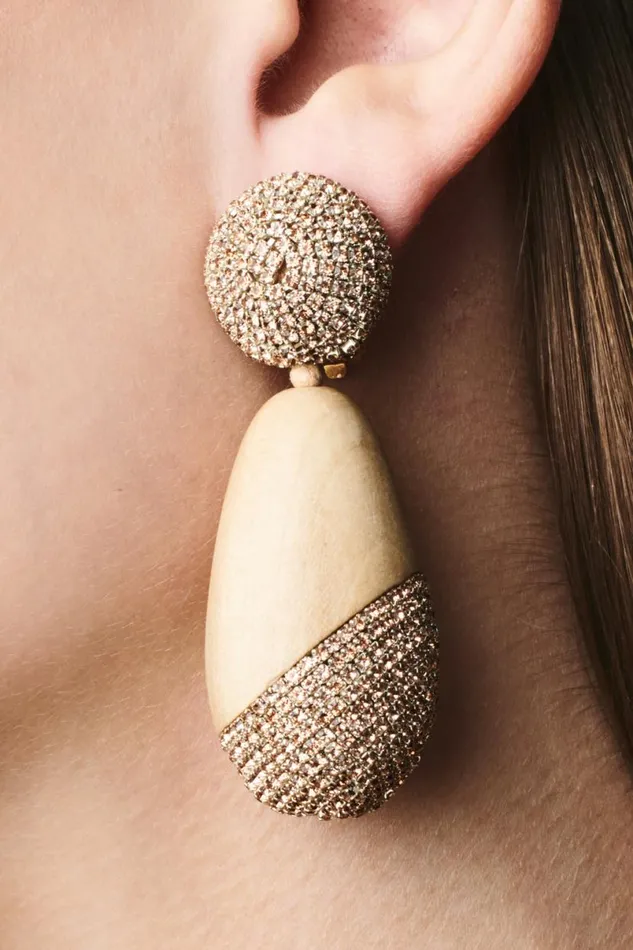 Earrings Women Sachin and Babi Christina Earrings 8211 Wood Crystals
