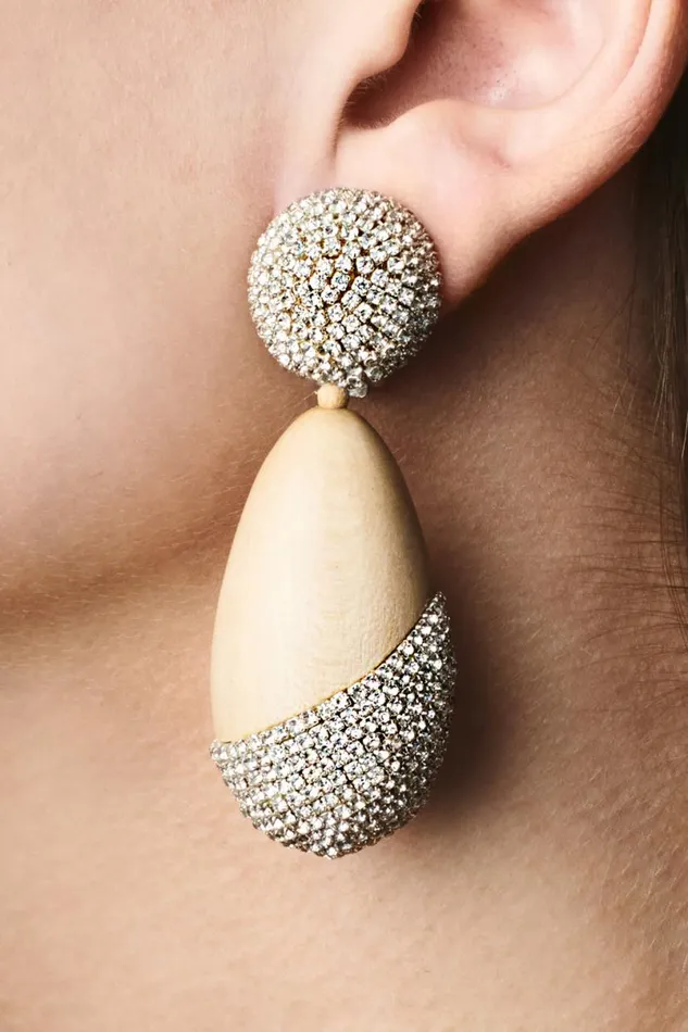 Earrings Women Sachin and Babi Christina Earrings 8211 Wood Crystals
