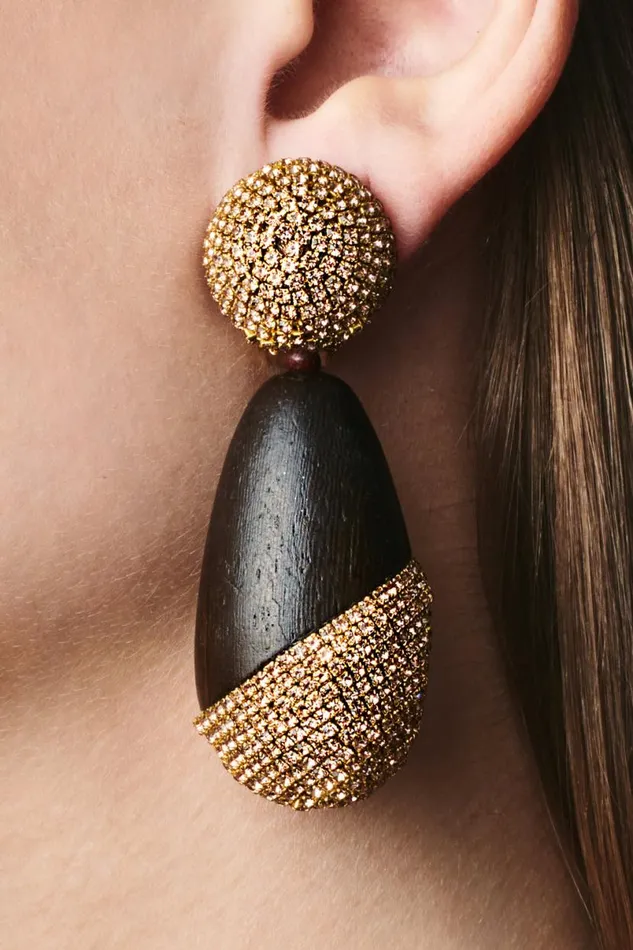 Earrings Women Sachin and Babi Christina Earrings 8211 Wood Crystals