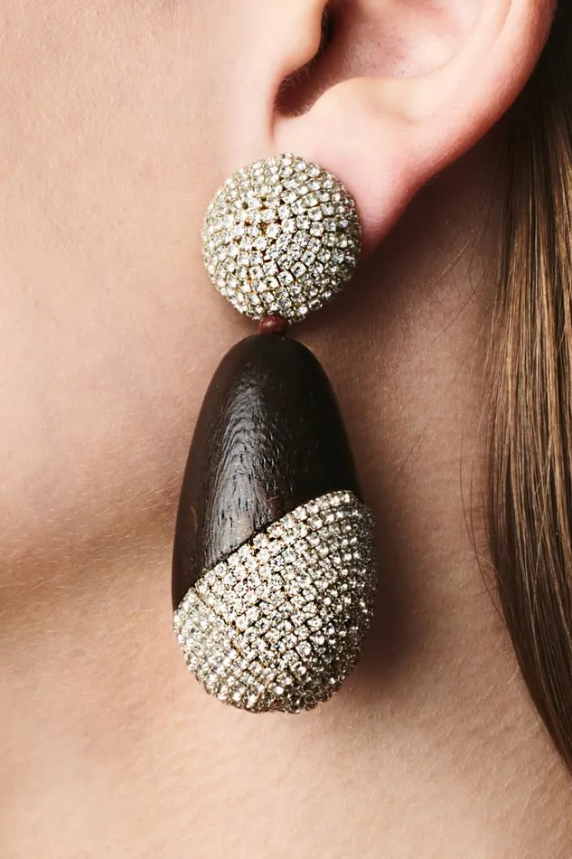Earrings Women Sachin and Babi Christina Earrings 8211 Wood Crystals
