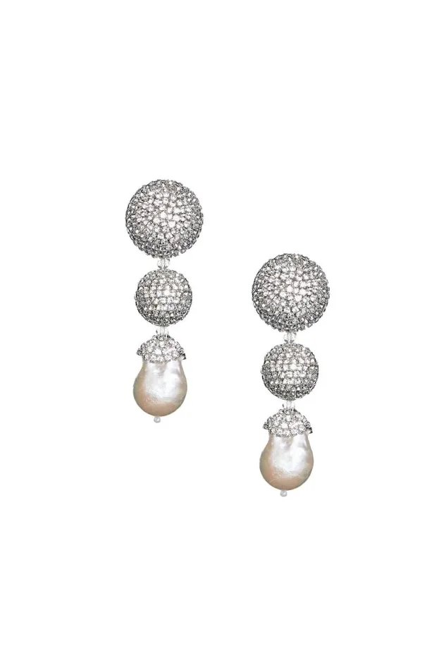 Earrings Women Sachin and Babi Maribel Earrings 8211 Crystals Baroque Pearl