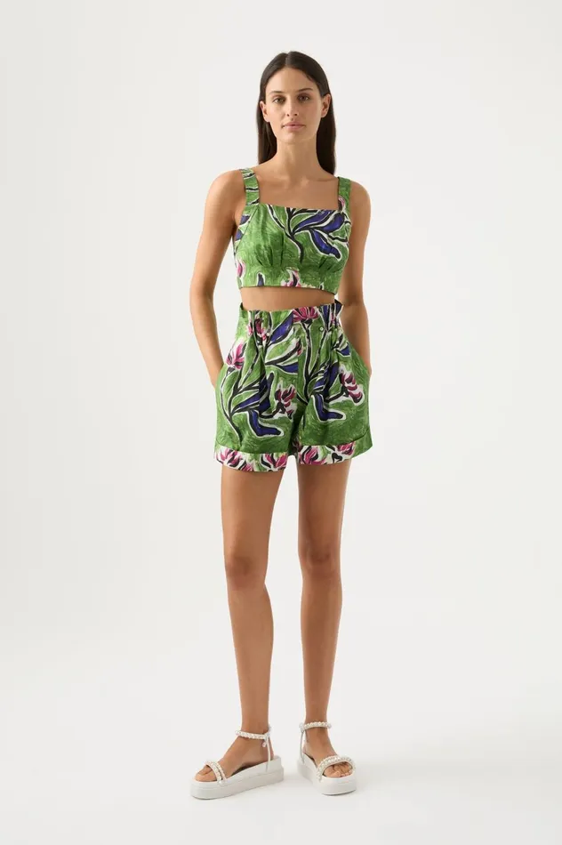 Eden Paper Bag Short Native Gumnut Floral Women Aje Shorts