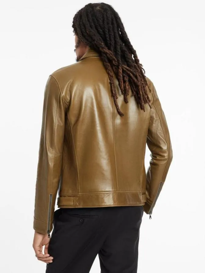 ELTON JACKET Brown Clothing John Varvatos Leather Jackets