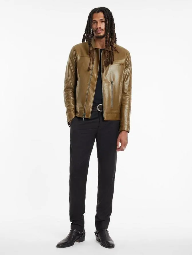 ELTON JACKET Brown Clothing John Varvatos Leather Jackets