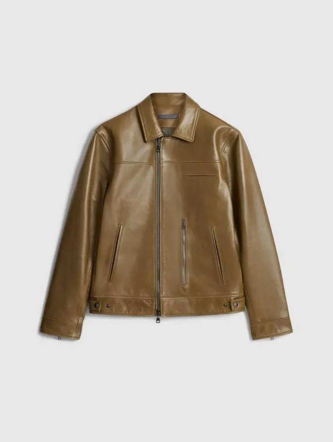 ELTON JACKET Brown Clothing John Varvatos Leather Jackets