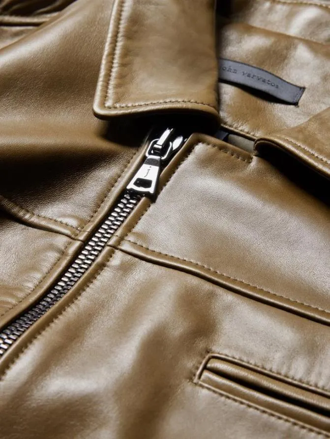 ELTON JACKET Brown Clothing John Varvatos Leather Jackets