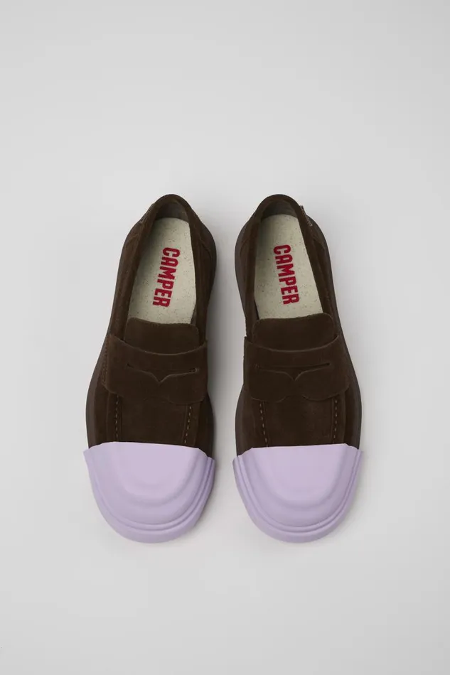 Formal Shoes Men Camper Junction Brown Nubuck Moccasin