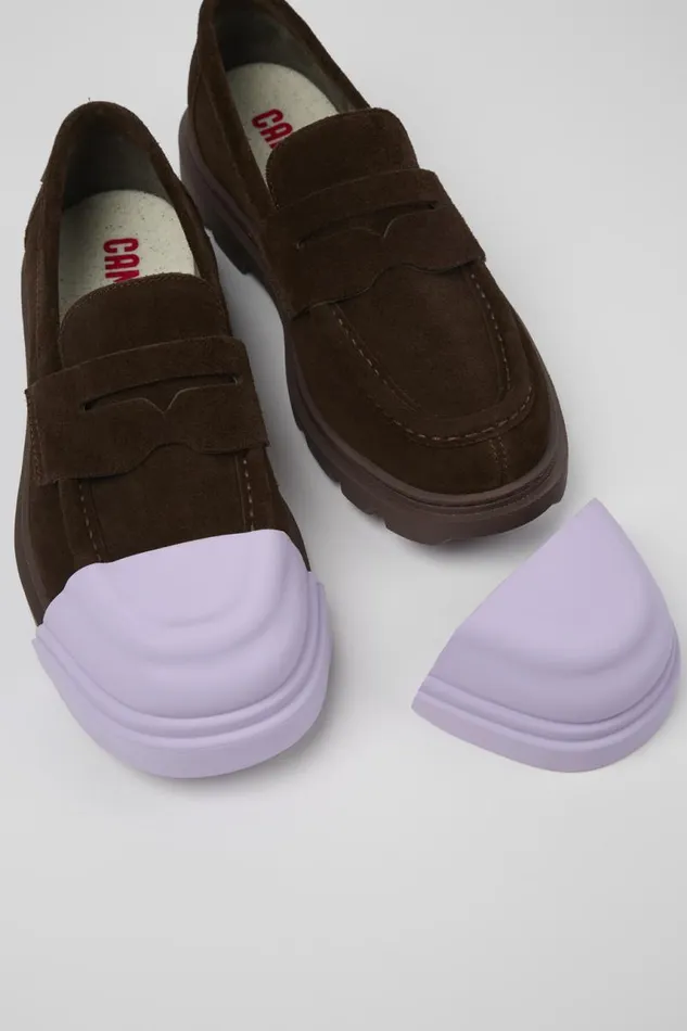 Formal Shoes Men Camper Junction Brown Nubuck Moccasin