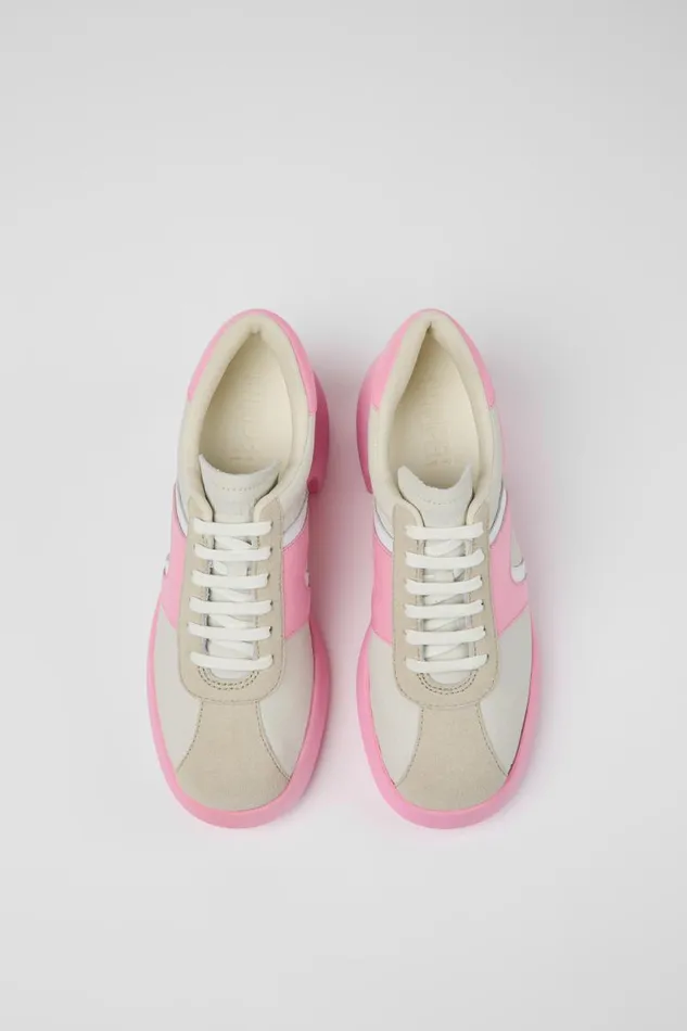 Formal Shoes Women Camper Thelma White LeatherNubuck Shoe