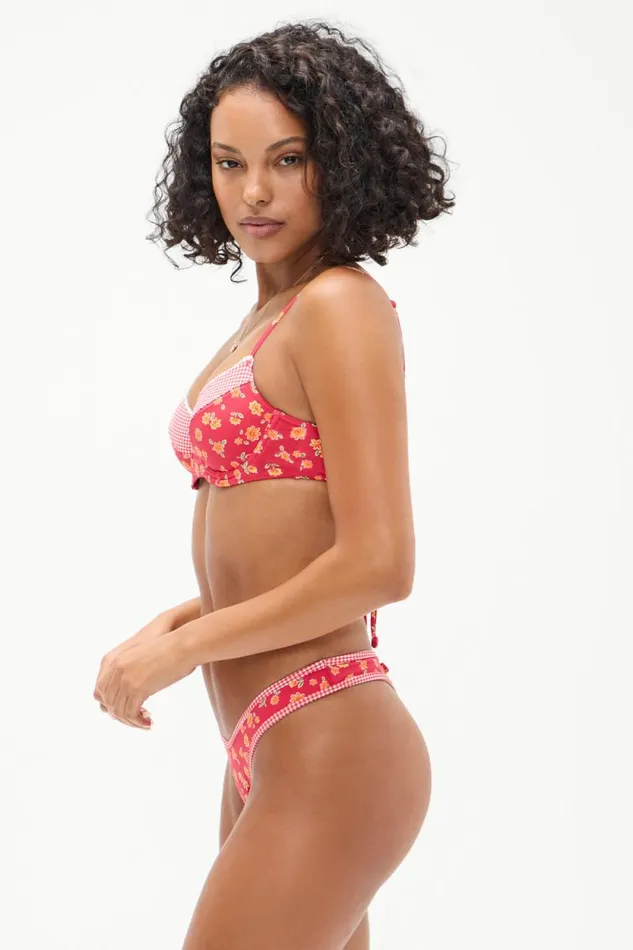 Frankies Bikinis Bikinis Women Full Moon Micro Bikini Bottom Summer Flower