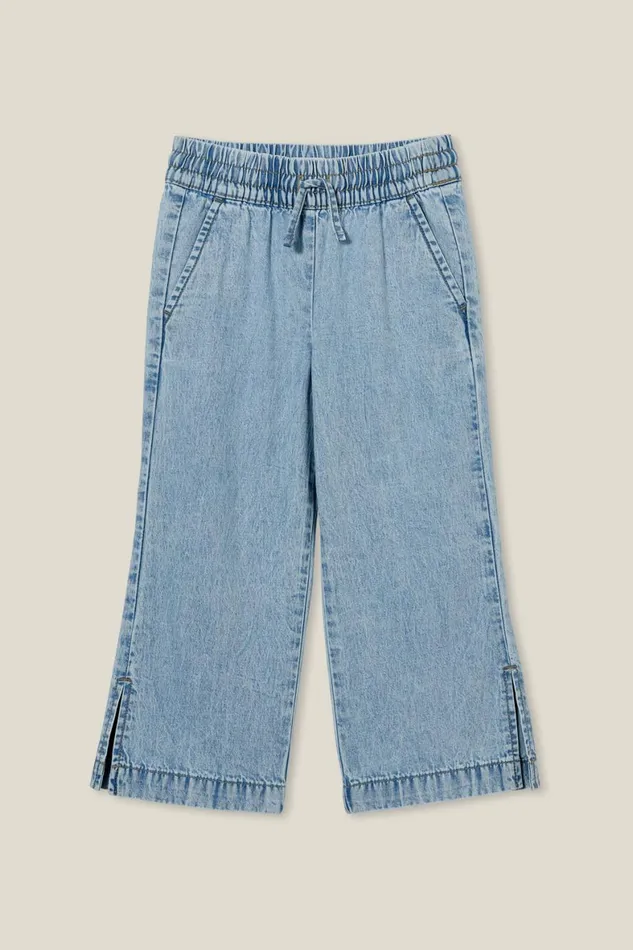 Girls 214 Leggings Pants and Jeans Cotton On Kirsty Wide Leg Jean Bleach Wash