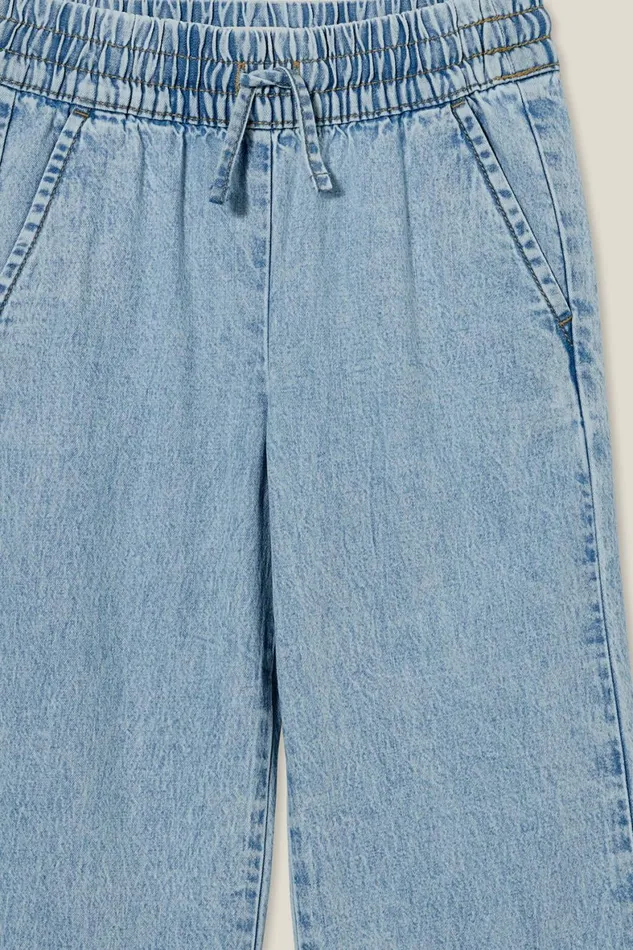 Girls 214 Leggings Pants and Jeans Cotton On Kirsty Wide Leg Jean Bleach Wash