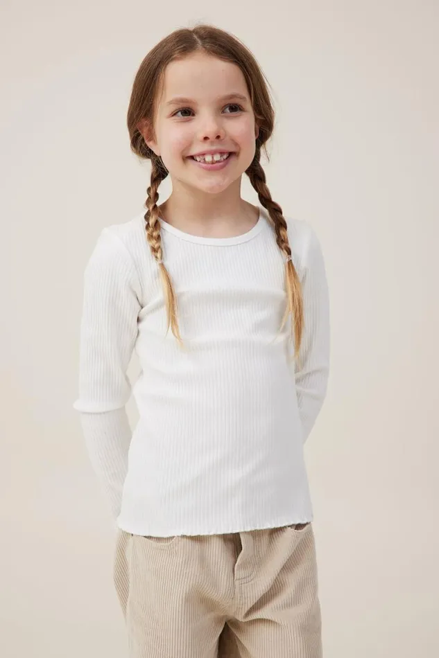 Girls 214 Tops and TShirts Cotton On Jade Crew Vanilla